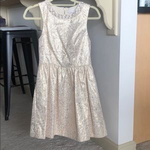 Gold and sequence dress with cutout back